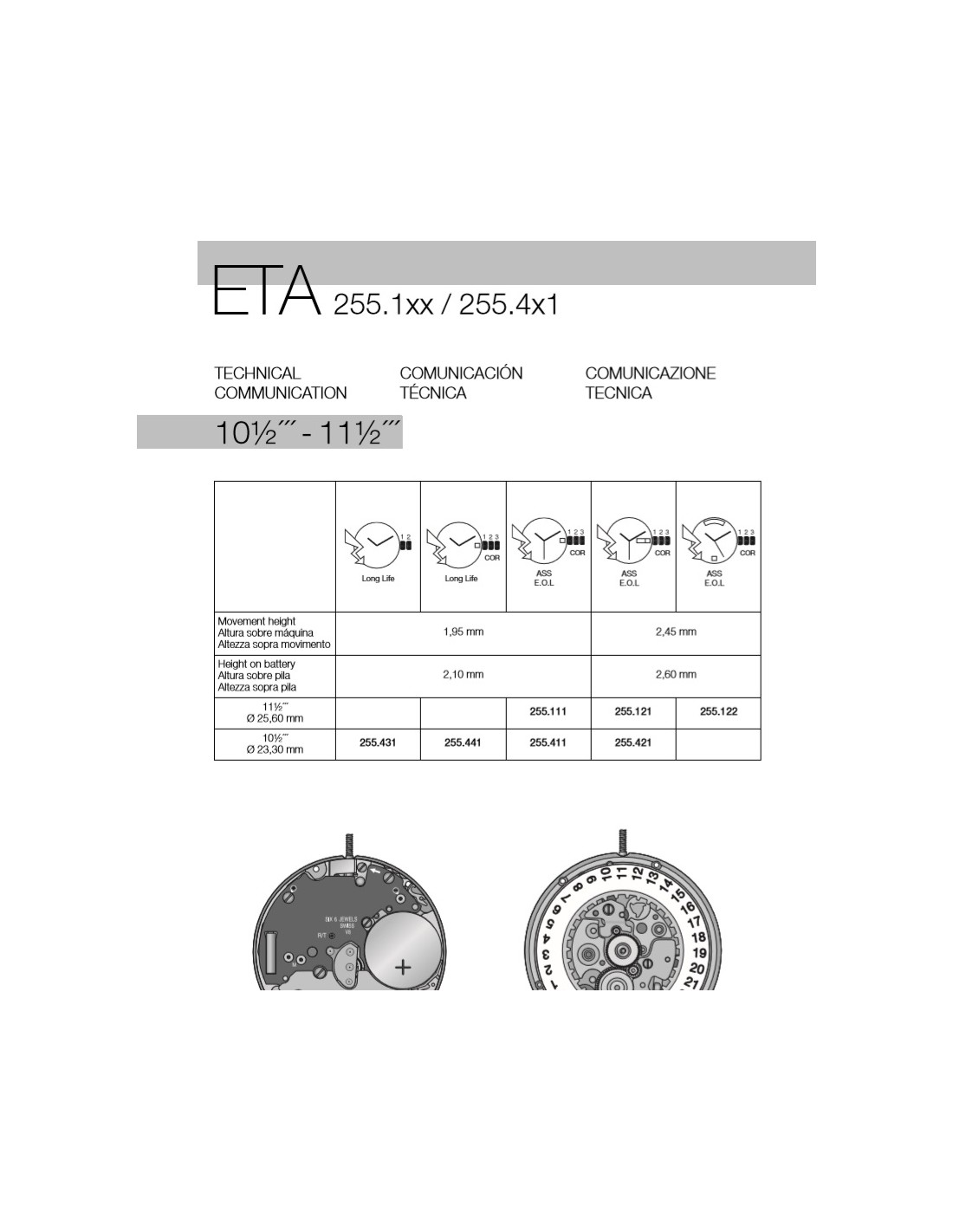 Eta 255.111 movement cheap