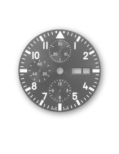 Cadran Anthracite mouvement ETA Valjoux 7750 - 33 mm