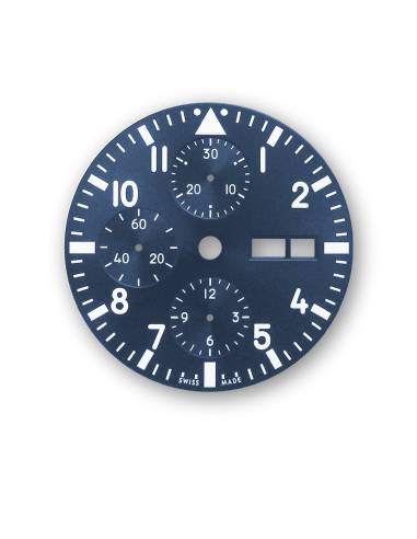 Cadran Bleu mouvement ETA Valjoux 7750 - 33 mm