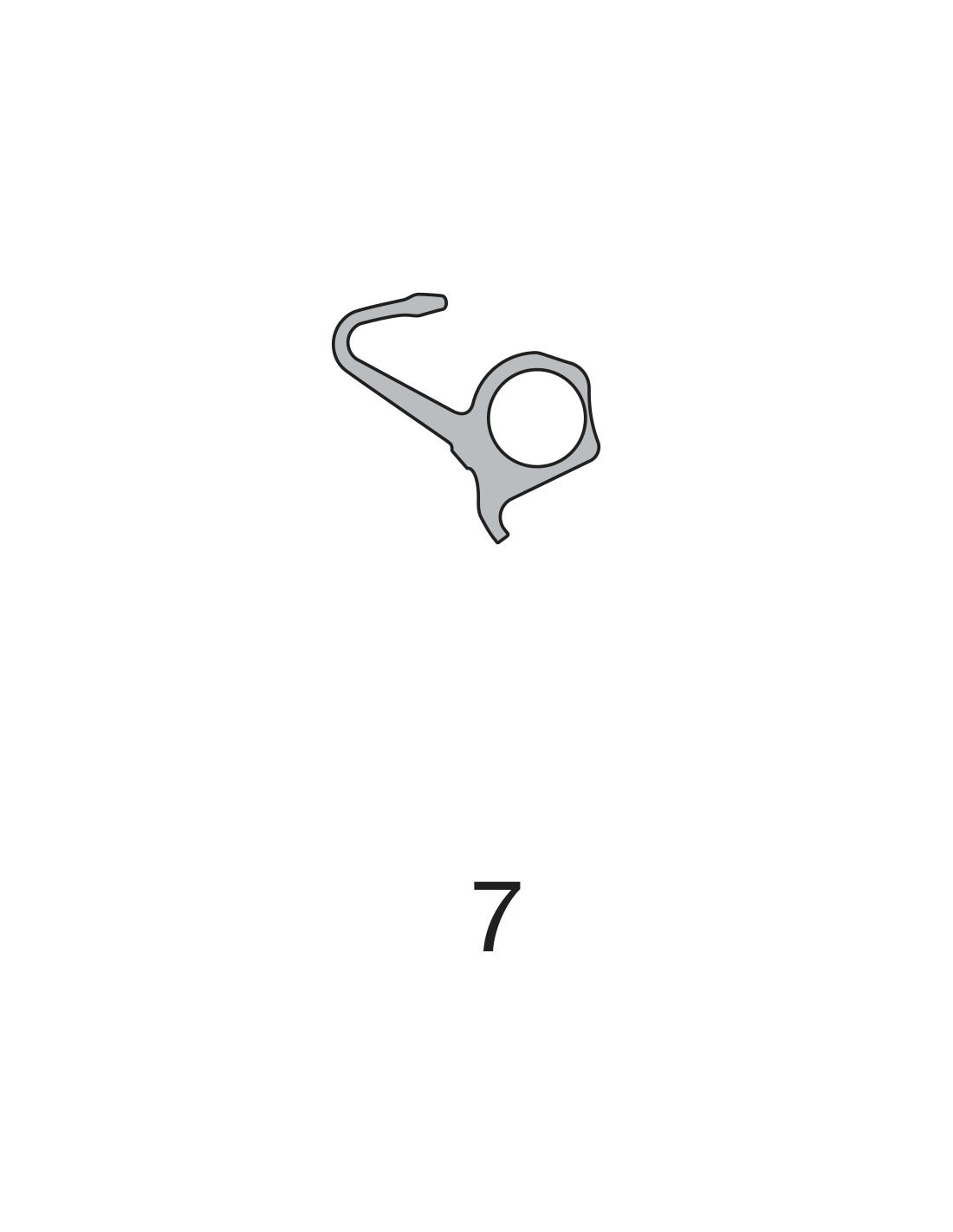 ETA 976.001 Center second stop lever No 7