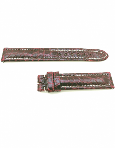 Breitling 15 mm dark red croco strap