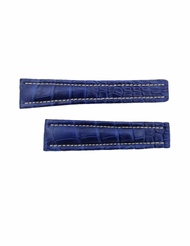 Bracelet Breitling croco bleu marine 22 mm