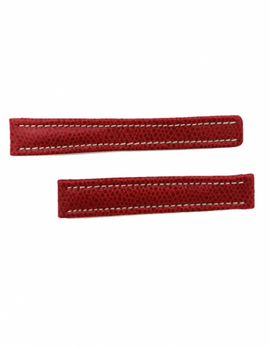 Breitling 15 mm red lizard strap