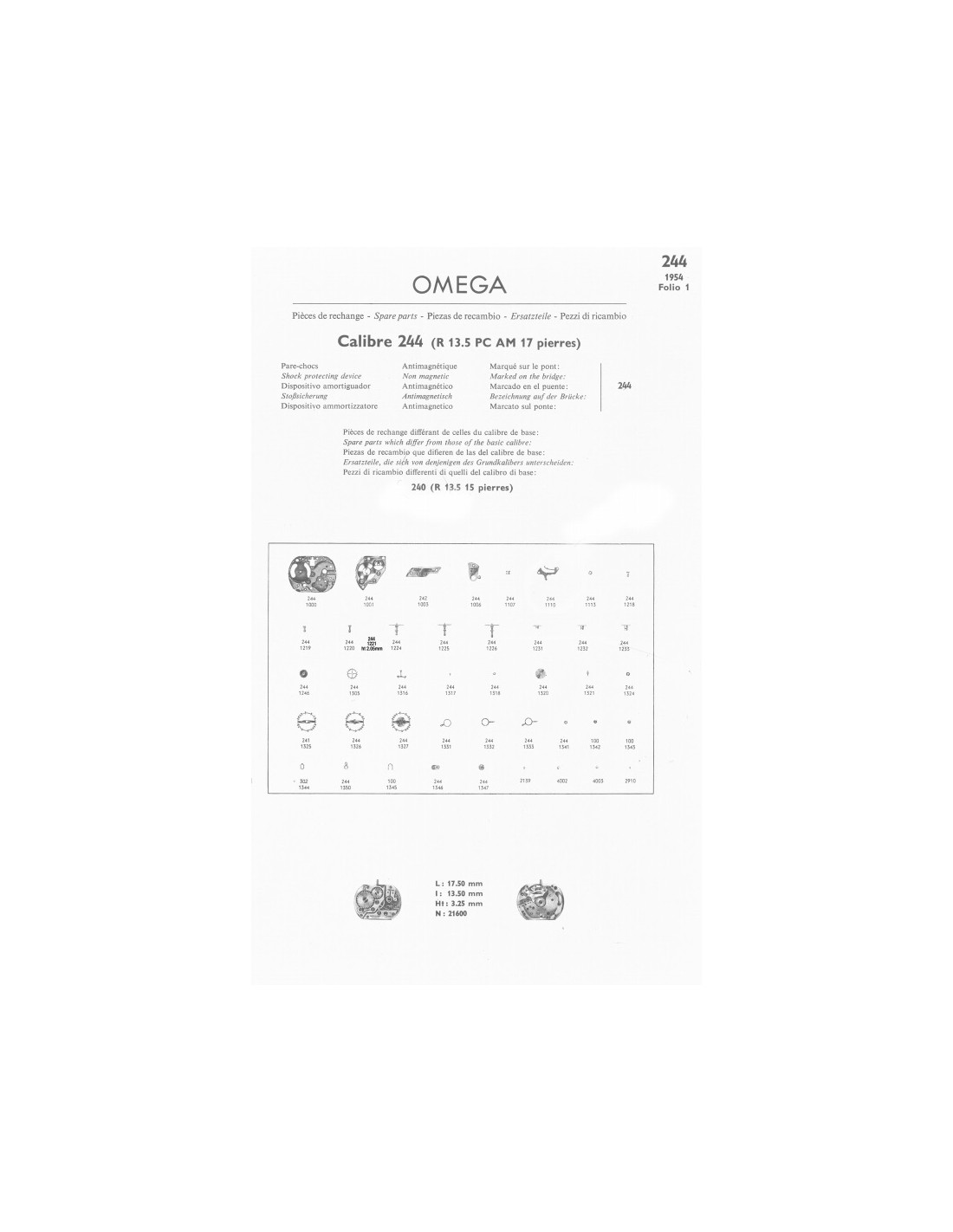 Omega 244 hotsell