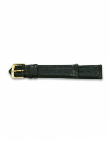 Bracelet Seiko black leather