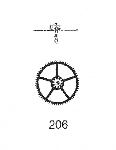 Enicar 167 Center wheel No 206